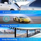 Rear View Mirror Camera with Carplay&Android Auto,9.66" 1080P Mirror Dash Cam Front and Rear with Voice Control,Night Vision,Parking Monitoring,Reverse Assist Free 64GB Card for Cars&Trucks