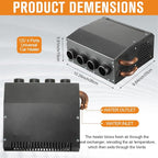 12 Volt Car Heater Defroster 4 Ports Portable Windshield Defogger Defroster Fast Heating Heater Kit for Truck Car Automobile Windscreen Winter