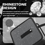 Bling Car Trash Can with Rhinestone,Foldable Car Garbage Can for in-Vehicle Waste Disposal,Multipurpose Hanging Back Seat Organizer & Decorations Fit for Most Cars Trucks