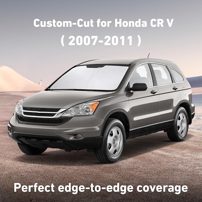 Windshield Sunshade Compatible for Honda CRV 2007-2009 2010 2011, Sun Visor for Front Windshield & Window Sun Shade Cover, UV Heat Blocker & Protector, Car Accessories