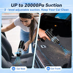 Handheld Car Vacuum Cleaner, Cordless with Brushless Motor, 120W, 3-in-1 Vacuum, Blow and Inflate, Multiple Nozzle Attachments