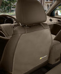 Luxury Clean-Edge Kick Mat - Tapered Design Seat Back Protector and Seat Cover with Invisible Strap and Stiff Edging (1 Mat)