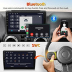 Car Stereo Radio Upgrade for Jeep Wrangler JK 2007-2018 Replacement 2+64G Android 15 Head Unit with 10 Inch Touch Screen CarPlay Android Auto Backup Camera