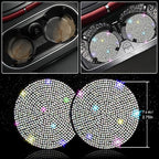 8 pcs Bling Car Accessories Set for Women, Steering Wheel Cover, Sparkly Seat Belt Covers, Bling Gear Shift Cover, Universal Fit Most Cars (Multicolor Diamond)
