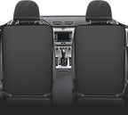 Kick Mats Back Seat Protector, Waterproof Oxford Seat Back Protector, Car Seat Back Protector for Kids, Back of Seat Protector for Kids Feet Car Seat (Black A -1pc)