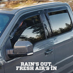 Husky Liners Low Profile Ventvisor Rain Guards | Fits 2021-2026 Toyota Sienna | Front & Rear, 4-pc Smoke w/Chrome Trim - 2884079