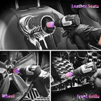 3Pcs Car Detailing Drill Brush Set with Drill Brush Attachment Head, 1P Ultra Soft No Scratch Car Drill Brush for Air Vent Leather Seat, 1P Boars Hair & 1P Detailing Brushes for Interior Exterior,Pink