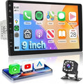 Single Din Radio 9 Inch IPS Touchscreen Car Stereo, Wireless CarPlay Android Auto, 1 Din CarPlay Radio Bluetooth, FM/AM/RDS, You-Tube Video, EQ, SWC, Backup Camera