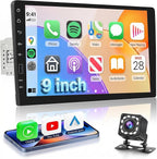 Single Din Radio 9 Inch IPS Touchscreen Car Stereo, Wireless CarPlay Android Auto, 1 Din CarPlay Radio Bluetooth, FM/AM/RDS, You-Tube Video, EQ, SWC, Backup Camera