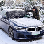 All Wrapped Car Windshield Snow Cover, 600D Oxford Front & Rear Ice Frost Protectors with Side Mirror Covers & Storage Bags, All Weather Windscreen Cover for Most SUVs, Vans & Trucks