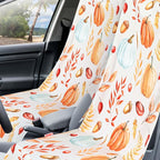 Car Seat Towel Covers with Storage Bag, 63 x 32 Inch Universal Non Slip Waterproof Sweat Protector for Car Truck, Gym Swimming Running, Machine Washable(2 Pack,Pumpkin Pine Cones)