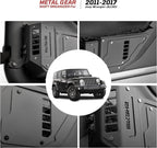 Metal Front Door Pocket Storage Box with Cup Holder Compatible with 2007-2017 Jeep Wrangler JK 2/4 Doors, Door Side Insert Organizer Box Interior Accessories - 2PCS
