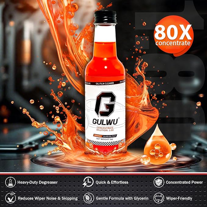 Windshield Washer Fluid Concentrate-High Performance Car Glass Cleaner for Ice, 3-in-1 powerfully removes Grease, Bug Residue-Grime from windshields，Mild Year-Round Formula.