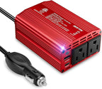 Power Inverter DC 12V to AC 110V - 300W Car Plug Adapter Outlet with PD30W Type C & 18W USB A Port - Car Charger Cigarette Lighter Adapter for Phone, Laptop on Road Trip - Aluminum Housing