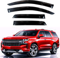 KPY Rain Guards Fit for 2021-2026 Chevrolet/Chevy Tahoe, Out-Channel Window Visors Vent Wind Deflectors 4PC, Car Accessories for 2021-2026 GMC Yukon/Cadillac Escalade (Excludes Yukon XL)
