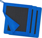 Clay Towel - Auto Detailing Clay bar Towel - Decontaminate Paint and Glass for Smoth Washing - Improve Wax and Sealant Bonding, Enhance Gloss and Color Depth - 3 Pcs 12" x 12"（Blue） (Blue)