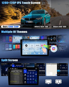 【4+64G】Android 15 Car Stereo for Honda Civic 2001-2005 with Wireless Carplay Android Auto, 9" 1280 * 720P IPS Touchscreen Bluetooth-5.0 Car Radio Support GPS WiFi FM/RDS 32-EQ DSP AHD Rear Camera SWC
