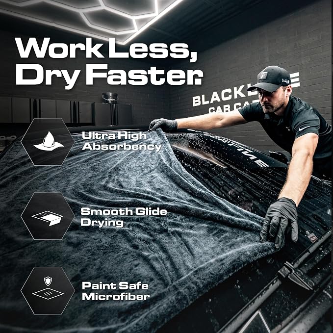 Blackline Full Experience Clay Towel Kit - Includes Clay Towel, Twisted Loop Drying Towel, Waterless Wash Spray, Foaming Shampoo, Wash Mitt & 3 Microfiber Towels