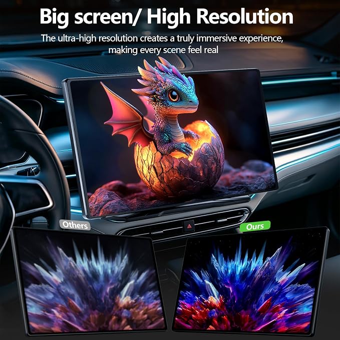 9" Wireless CarPlay Screen with Apple Car Play & Android Auto for Car, OTA Updates, Backup Camera, Bluetooth 5.0, Mirror Link, Voice Control, GPS Navigation, FM, AUX
