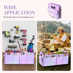 Trunk Organizer For Suv&Sedan,Car Organizers&Storage,Waterproof Collapsible & Adjustable Straps,70L Sturdy Car Organization for Car Accessories,Tools,Sundries,2-3Compartment(Colorful Purple)