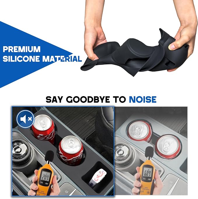 Cup Holder for Ford Maverick 2026 2025 2024 2023 2022 Center Console Cup Holder Insert Middle Console Silicone Drink Holder Organizer Waterproof Non-Slip Interior Decoration for Maverick Accessories