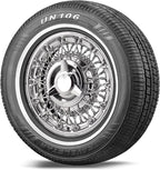 Set of 4 (FOUR) UN106 All Season 155/80R13 14mm White Wall Radial Passenger Car Tire- 155/80-13 79T + Three-Year Road Hazard Warranty Included 155/80/13 (Tire Only)