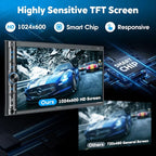 Upgrade Wireless Double Din Car Stereo with Carplay, Android Auto, Bluetooth, 4-Channel RCA, High Power, 2 Subwoofer Ports, 7" HD Capacitive Touchscreen Car Radio, Backup Camera, Audio Receiver