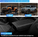 Center Console Armrest Cover Applicable to Ford Bronco 2021 2022 2023 2/4 Doors, Waterproof Car Interior Accessories Arm Rest Pad Cover Protector, Black