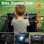 12V Ride on Car with Parent Remote Control, Toddler Electric Car with Spring Suspension, LED Lights & Music Player - Safe Battery Toy for Kids, Christmas & Birthday Gift, Black