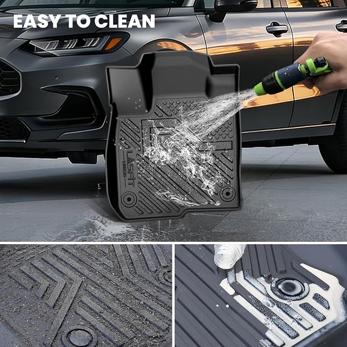 Floor Mats & Trunk Mat for 11th Gen Honda Civic Hatchback(Not for Hybrid) 2026 2025 2024 2023 2022, All Weather Custom Fit TPE Car Floor Liners,1st & 2nd Row & Trunk Liner