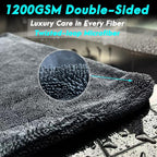 2 Pack 36"x 24" Microfiber Towels for Cars, Car Drying Towel, Drying Towels Car Detailing, 1200GSM Drying Microfiber Towel Car Wash Flash Detail Extra Large Super Absorbent Supplies Shammy Cloth
