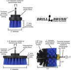 Boat Accessories – Kayak Cleaning Kit – Boat Cleaning Brush Kit – Marine Scrub Brush Attachment for Drill – Rotary Brushes for Boats – Motorized Hull Power Scrubber Set - Hull Cleaner Set