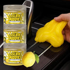 Car Cleaning Gel Putty - 3 Pack Lemon Scented Interior Detailing Tool for Cup Holder, Air Vent & Keyboard - Reusable Auto Detailing Accessories - Dust Remover Goop - Gifts for Men Women