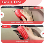Car Cleaning Gel Car Cleaning Putty Car Putty Car Interior Cleaner Car Slime Car Detailing Kit Car Accessories Gifts for Men Women Stocking Stuffers Red