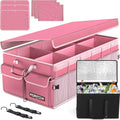 Trunk Organizer with Cooler For SUV Car Trunk, Foldable Storage, Car Accessories for Women Men, Collapsible Bag, 600D Oxford, Non Slip Bottom, Straps, Soft Cover (105L)