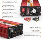1000W Power Inverter 12V DC to 110V 120V AC for Vehicles, Truck, RV, Home
