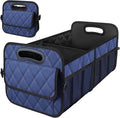 Car Trunk Organizer for SUV, Car Organizers and Storage with Reinforced Handles, Car Accessories for Women/Men 70L Waterproof Polyester Trunk Organizer(Large, Navy Blue)