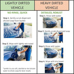 Plant-based Eco-friendly Car Wash Soap, Non-Toxic, High-Foam, Concentrated Premium soap with rinse & no-rinse options
