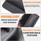 Car Visor Organizer – Sun Visor Storage Pouch Holder for Vehicle Truck SUV, PU Leather Auto Interior Accessories for Registration Document, Gas Card & Sunglasses, Universal Fit (Black)