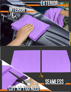 Premium Car Drying Towel, Super Absorbent 26"x17" Large Chamois Cloth Shammy Towel for Vehicle, Reusable Chamois Shammy Cloth for Car, Bathroom, Dust Remove, No Spots/Streak/Scratch, Purple
