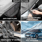 Windshield Cover for Ice and Snow for Kia Carnival/Sedona 2015-2025 2026 Oxford Defense Van Accessories 2 Layers All Weather Windshield Snow Cover Winter Sag-Proof Frost Protector for Minivan