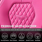 Seat Covers, Car Seat Covers Full Set, Rose Car Seat Cover, Driver Seat Covers Front Seats Rear Seat Cover, Luxury Car Seat Cushion,Leather Seat Cover Seat Protector Fit for Most Cars