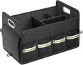 Update Trunk Organizer for Suv, Premium Waterproof Car Organizers and Storage, Collapsible Multi-Compartment Truck Organizer Back Seat Storage for Car