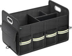 Update Trunk Organizer for Suv, Premium Waterproof Car Organizers and Storage, Collapsible Multi-Compartment Truck Organizer Back Seat Storage for Car
