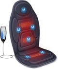 Vibration Massage Seat Cushion with Heat, 6 Vibration Motors, 6 Massage Modes, Heated Massage Chair Pad for Office Chair, Home Recliner & Desk Chair, Back & Seat Massager with Remote