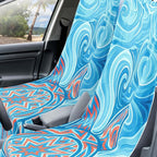 Car Seat Towel Covers with Storage Bag, 63 x 32 Inch Universal Non Slip Waterproof Sweat Protector for Car Truck, Gym Swimming Running, Machine Washable(2 Pack,Colorful Sea Turtle)