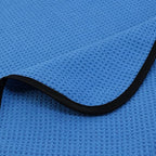 Elite Microfiber Drying Towel (16x24, 4 Pack, Waffle, Blue)