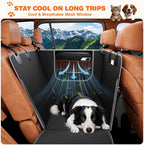 Half Dog Car Seat Cover for Back Seat - Waterproof Dog Half Hammock for Cars with Mesh Window,Scratchproof Pet Backseat Protector,Perdurable,Non-Slip Booster Seat for Small,Medium and Large Dogs