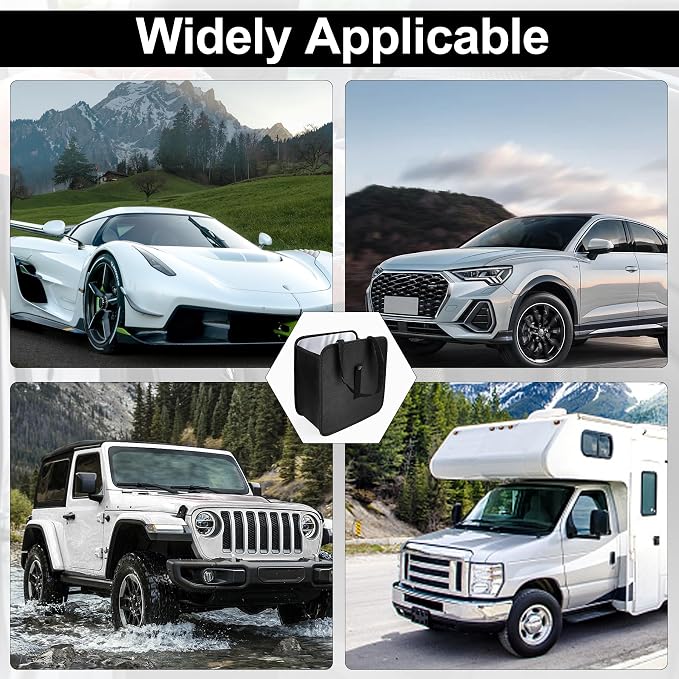 Foldable Trash Can, Collapsible Garbage Bag for Car, Hanging Waterproof Leakproof Storage Bag, Automotive Interior Accessories, Multifunctional (2 Gallon)