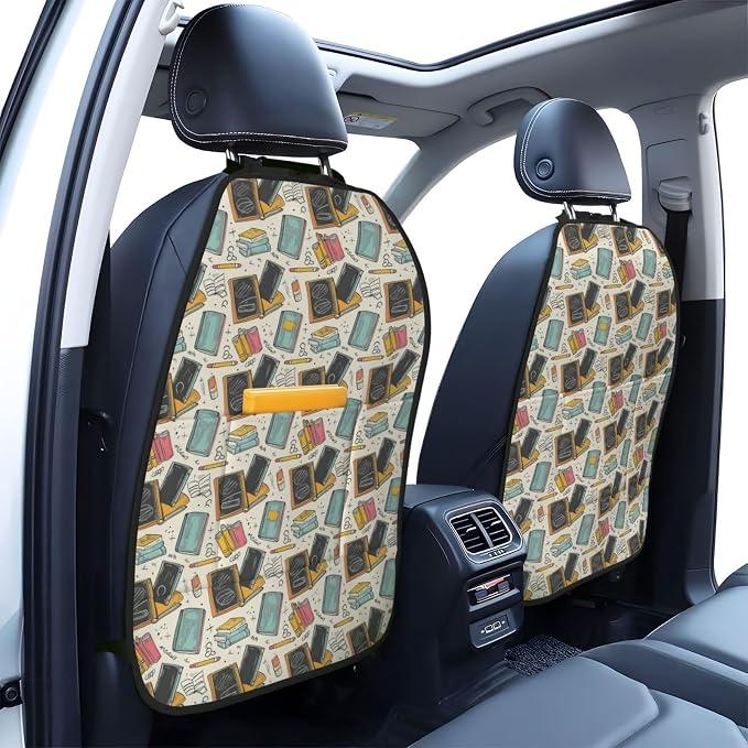 Classroom (3) For Car Seat Back Protector 2 Pack, Kick Mats For Kids And Pets, Backseat Seat Protector Cover For Car, Suv, Truck & Van